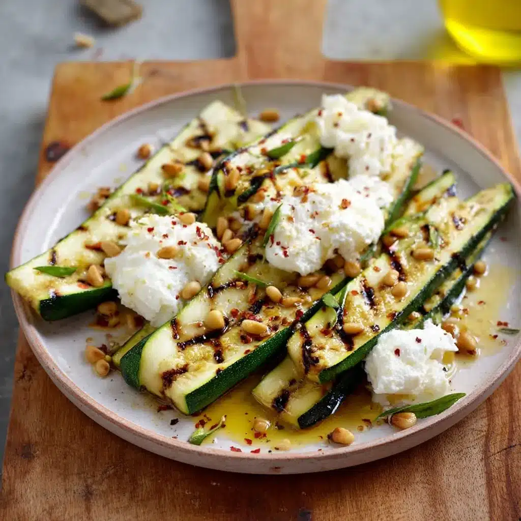 Grilled Zucchini with Burrata and Pine Nuts 2