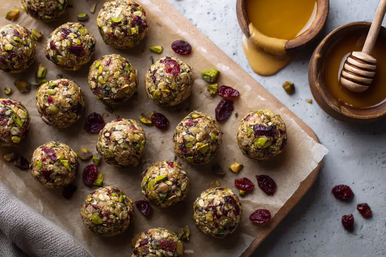 Cranberry Pistachio Energy Bites