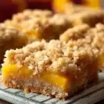Peach crumble bars