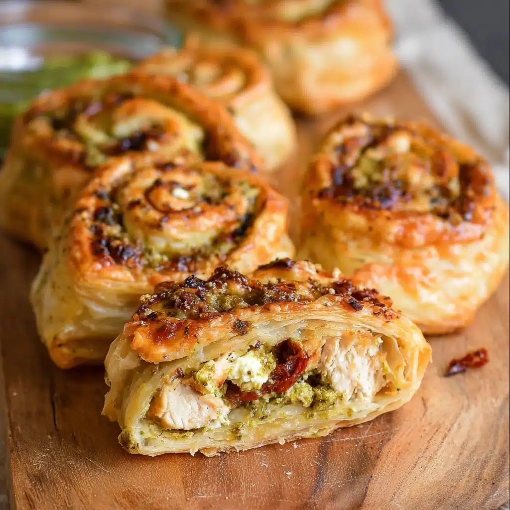 Amazing Pesto Chicken Pinwheels Recipe for Parties and Snacks 18 Pesto Chicken Pinwheels 3