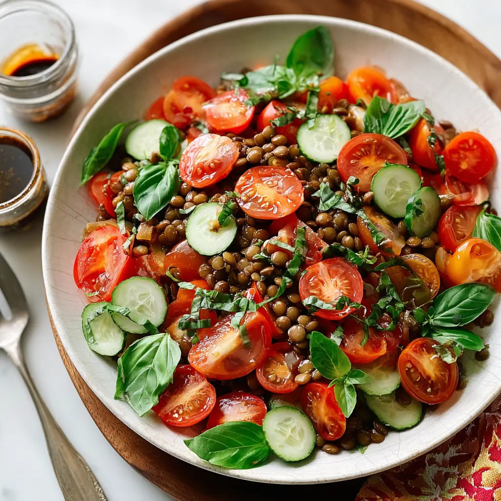 Tomato Basil Lentil Salad1